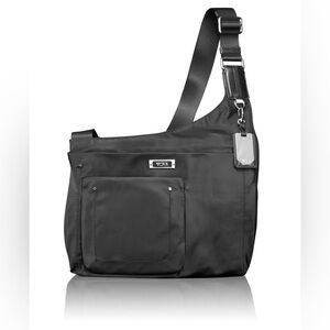 TUMI Voyageur Sumatra Crossbody Bag Black Nylon Adjustable Strap Travel Purse